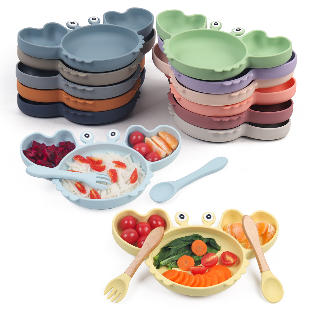 Baby Food Menu - Bols, assiettes et cuillères en silicone