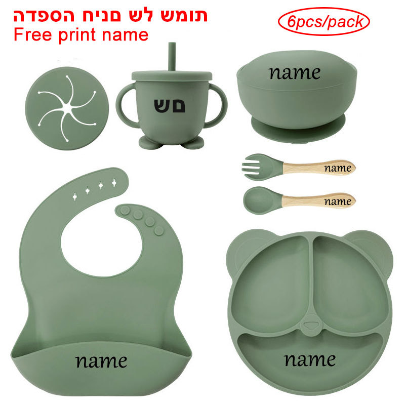 Baby Food Menu - Ensembles d'assiettes d'alimentation pour bébé, bol