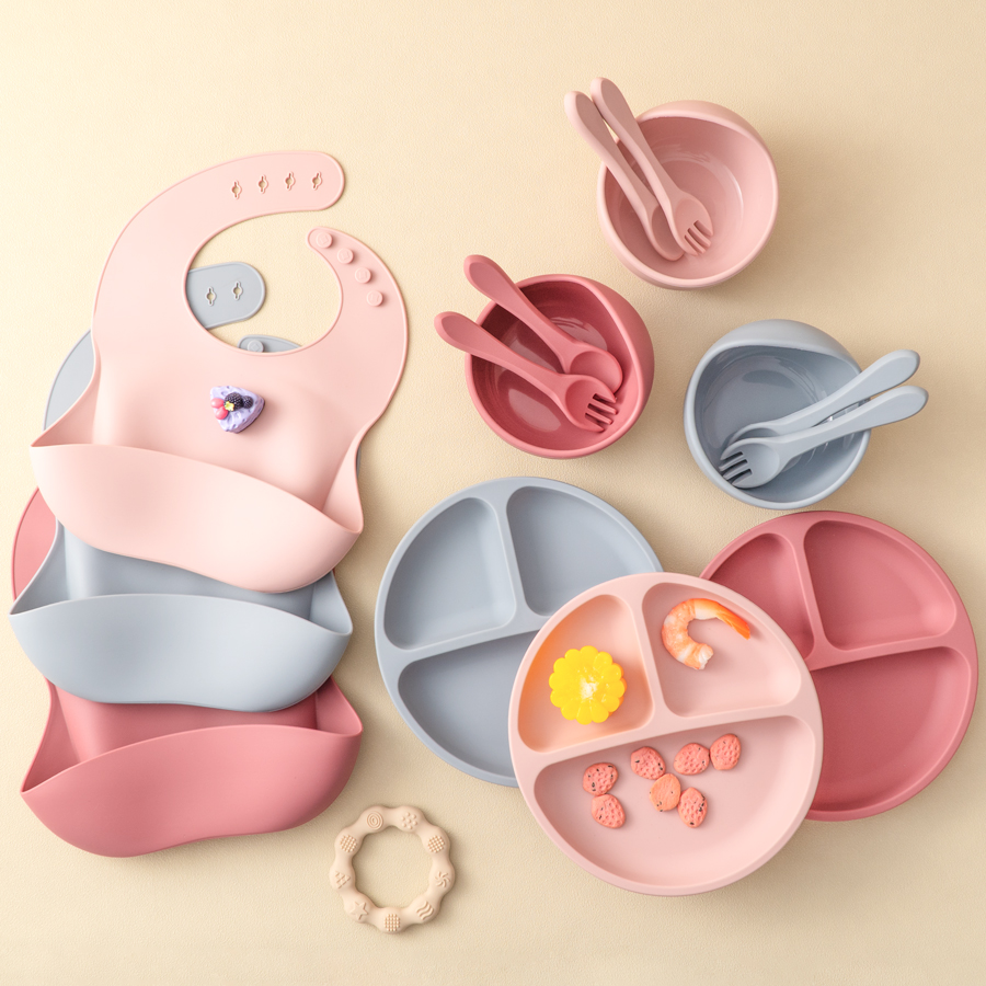 Baby Food Menu - Ensemble d'alimentation en Silicone pour bébé,