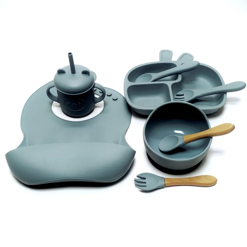 Baby Food Menu - Ensemble de vaisselle en silicone pour