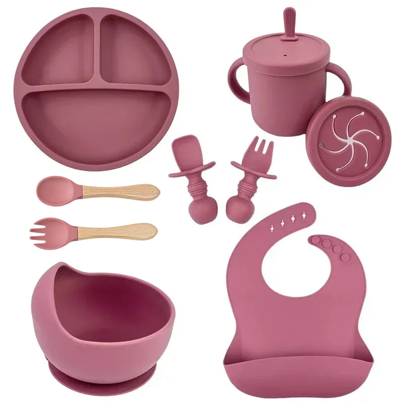 Baby Food Menu - Ensemble de plats en Silicone de