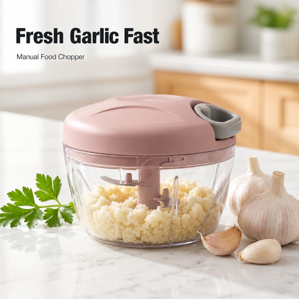 Baby Food Vegetables - Hachoir à ail manuel à cordon,