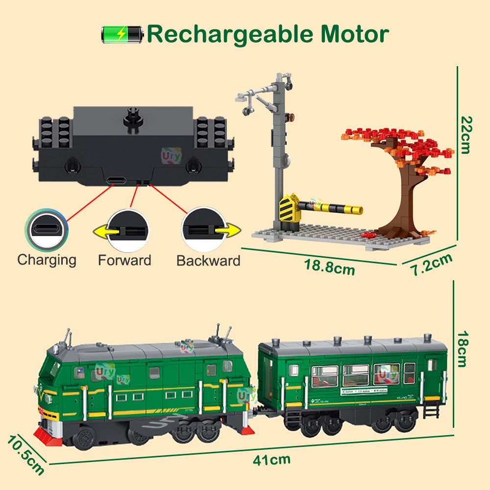 Train à vapeur rétro vert tech - Lego Set City avis et prix